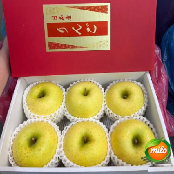 One box of green apples from a Japanese greenhouse