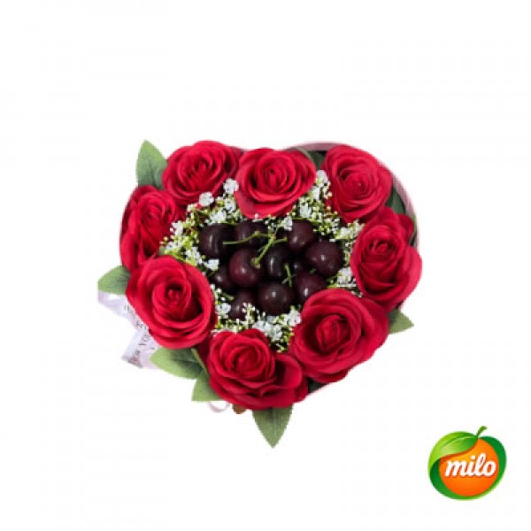 A cherry gift box of fruits