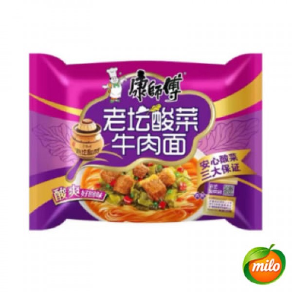 Master Kong Bagged Old Jar Pickled Cabbage Beef Noodles