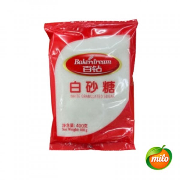 One packet of 400g of Baizuan White Granulated sugar 